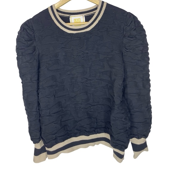 Sweaters - Emily McCarthy Julia Sweater In Black Knit Cheetah medium